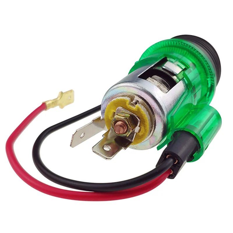 10PCS Car Cigarette Lighter Assembly with Light Motorcycle Cigarette Lighter Socket 12-24V