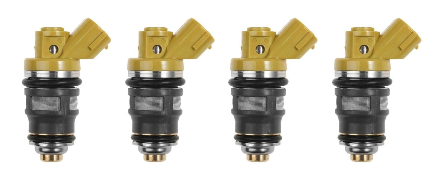 4 650cc FUEL INJECTORS for DENSO TOYOTA SW20 3S-GTE EJ20 BG5 BD5 SIDE FEED high