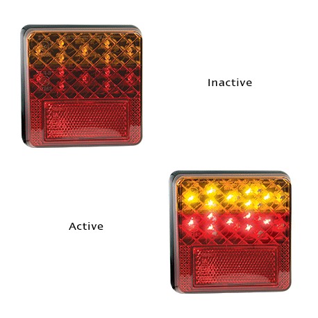 LED Autolamps 100BARB 12 Volt Stop / Tail / Indicator and Reflector Combination