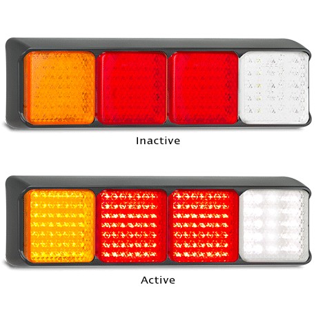 LED Autolamps 100BARRWM 12-24 Volt Stop / Tail / Indicator and Reverse Combinati