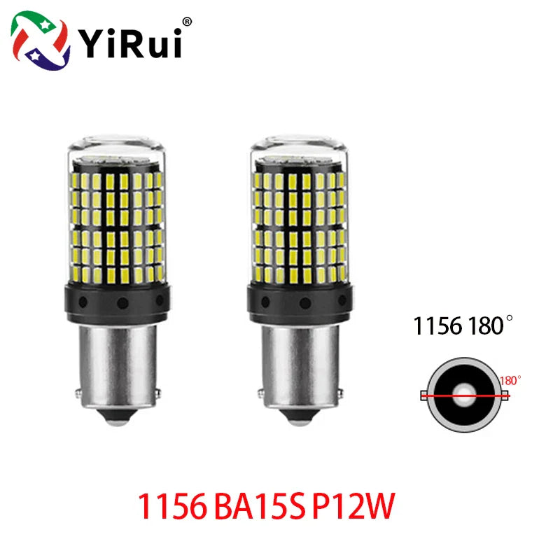 2pcs 12-48V New LED Bulbs 144smd Lamp Reverse Turn Signal Light BA15S P21W BAU15S PY21W 7440 W21W P21/5W 1157 BAY15D