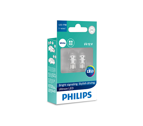 PHILIPS T10 ULTINON LED W5W 6000K XENON HID WHITE REGO LIGHT PARKER WHITE BULB