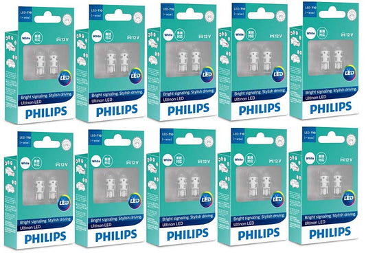 20 PCS PHILIPS Ultinon LED T10 W5W 6000K WHITE LIGHT PARKER REGO BULB Trade Pack