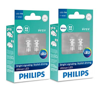 4 PCS PHILIPS Ultinon LED T10 W5W 12V 6000K XENON WHITE REGO INTERIOR LIGHT