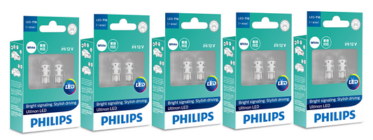 10 PCS PHILIPS Ultinon LED T10 W5W 12V 6000K XENON WHITE REGO INTERIOR LIGHT