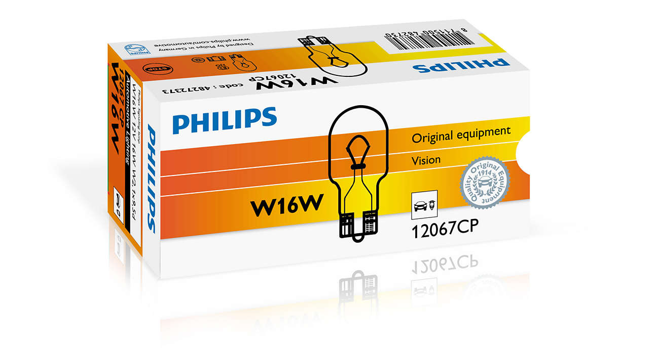 10pc Philips OEM T15 W16W Replacement Factory Halogen Bulb Globe 12067CP