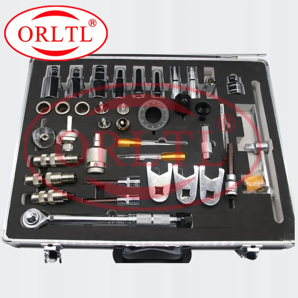 ORLTL 40pcs Removal Tools Common Rail Fuel Injector Nozzle Repair Tool Kits OR7001 Injector Repair Disassembly Equipments 40 Pcs