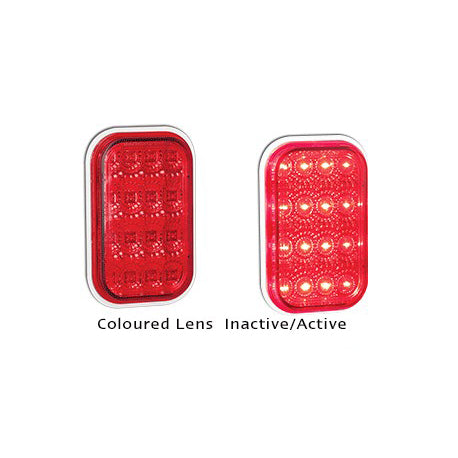 LED Autolamps 131RM 12-24 Volt Stop / Tail Single Function Lamp