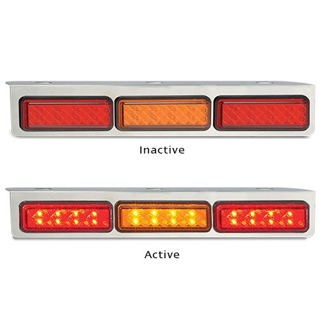 LED Autolamps 135CARRM 12-24 Volt Stop / Tail and Indicator Combination Lamp