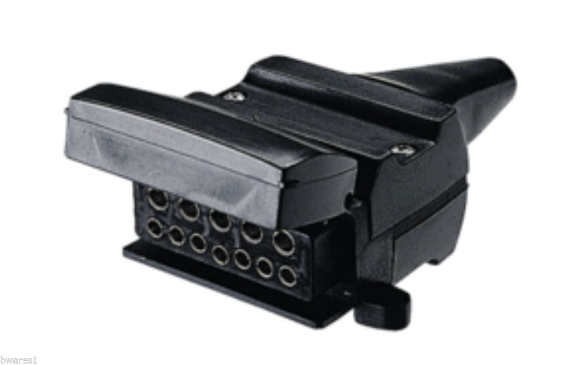NARVA 82072 12 PIN FLAT QUICKFIT TRAILER SOCKET PLUG CARAVAN 4x4 4WD