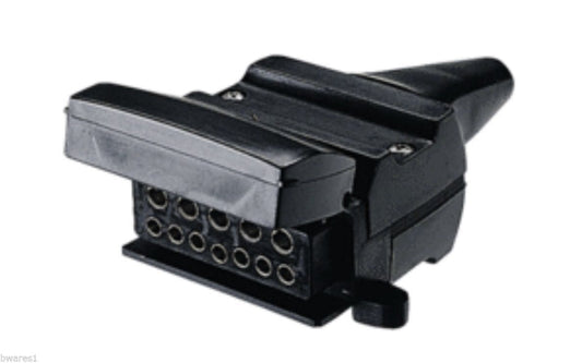 NARVA 82072 12 PIN FLAT QUICKFIT TRAILER SOCKET PLUG CARAVAN 4x4 4WD