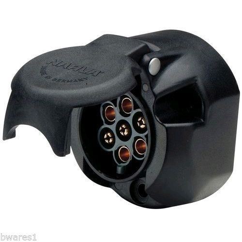 Narva 82052 7 Pin Round Plastic Trailer Socket Plus NARVA 82181 Trailer Plug