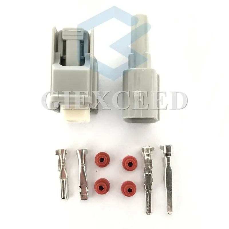 2 Sets 2 Pin AC Assembly 6189-0611 90980-11875 Female Male Knock Sensor Connector Fuel Injector Socket For Toyata Corolla