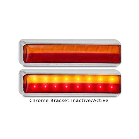 LED Autolamps 201CSTI2 12 Volt Chrome Bracket Stop / Tail and Indicator Combinat