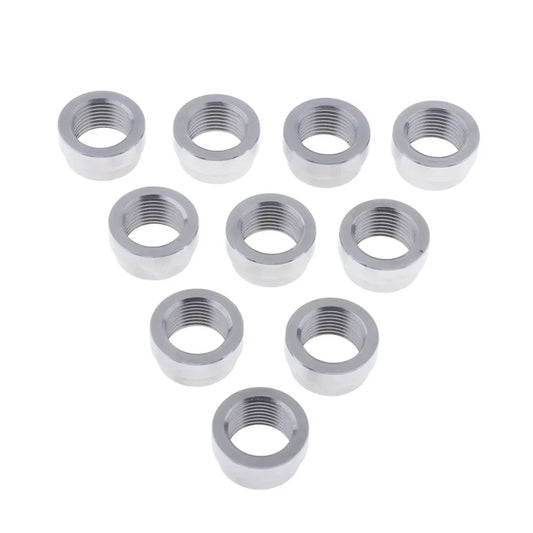 10 Pcs M18x1.5 O2 Oxygen Sensor Stainless Steel Iron Weld On Bung Plug Stepped Nut Cap Kit For Lambda Sensor Oxygen Sensor