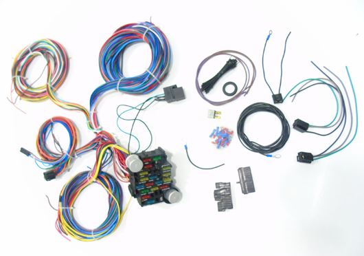 UNIVERSAL 21 CIRCUIT WIRING HARNESS HOT ROD MUSCLE CAR CUSTOM RAT ROD