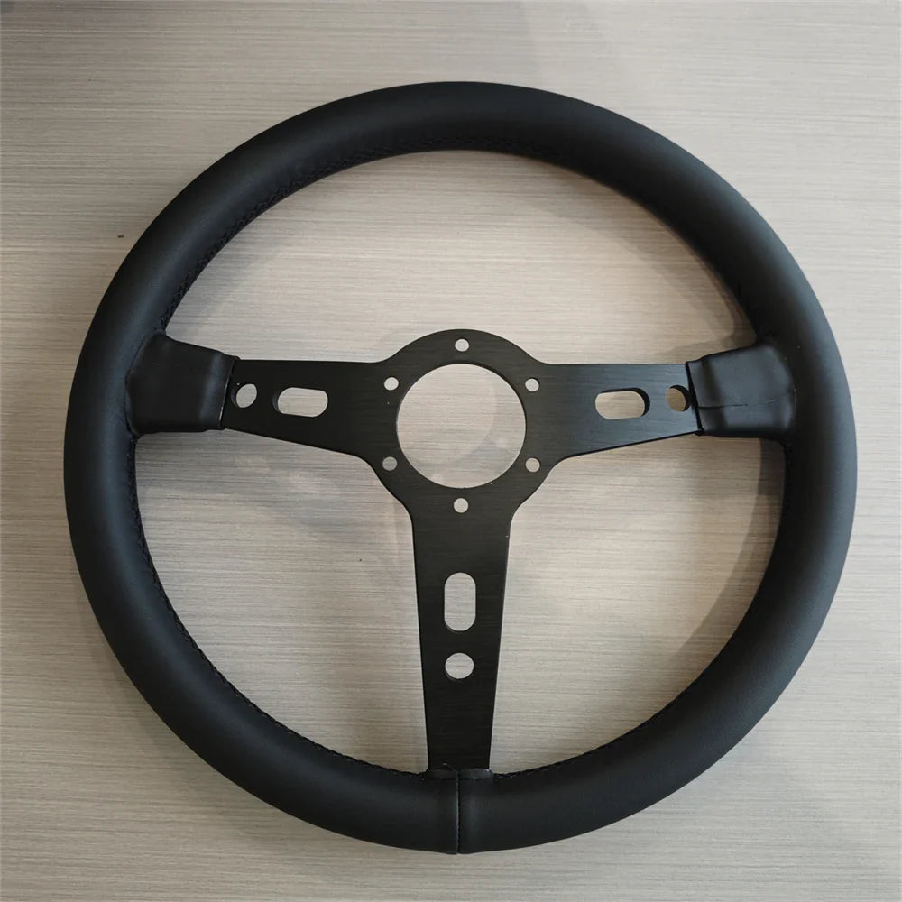 Tiypeor Car Sport Racing Microfiber Universal 350MM Steering Wheel