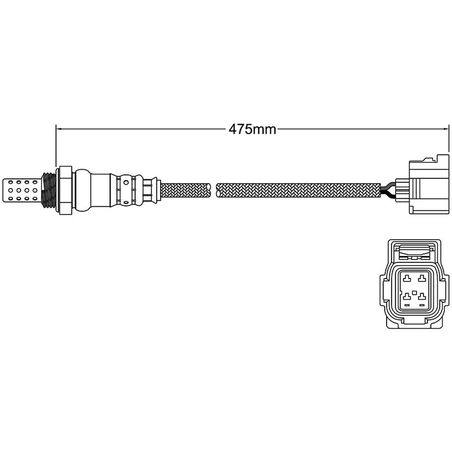 O2 sensor for chrysler voyager grand voyager 2004 on 3.3 3.8 - post-cat rear