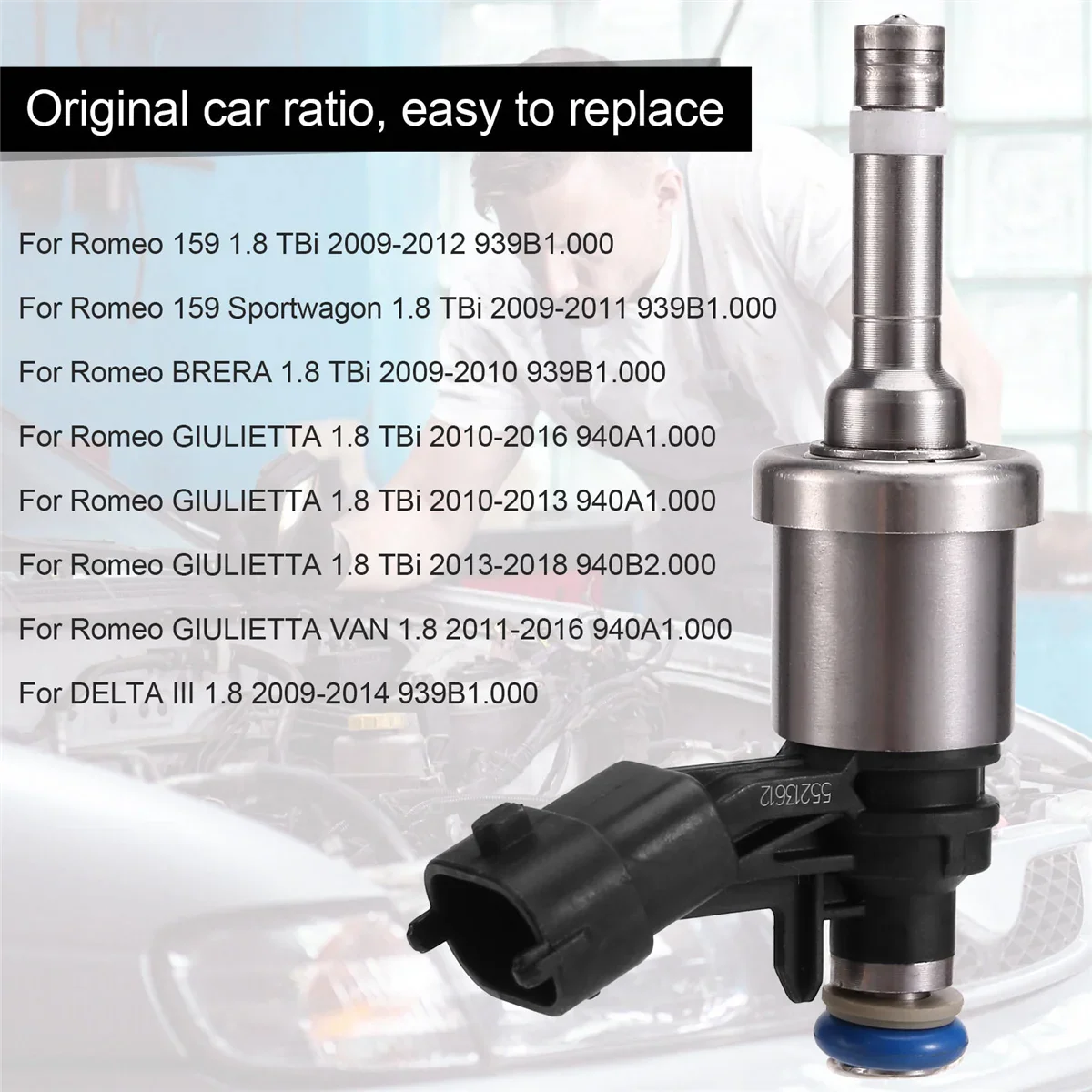 4PCS 0261500067 55213612 Fuel Injector Fit for Alfa Romeo 159 BRERA GIULIETTA 1.8 TBi LANCIA DELTA MK3 1.8 2009-2018