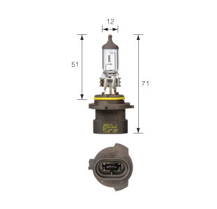 48022BL Narva 12 Volt HB4A Globe