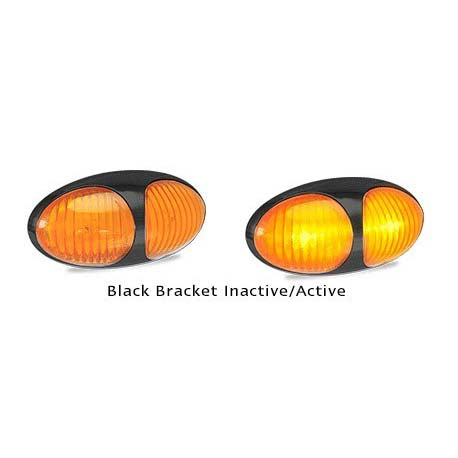 LED Autolamps 37AMB2P 12-24 Volt Black Bracket Side Marker Lamp