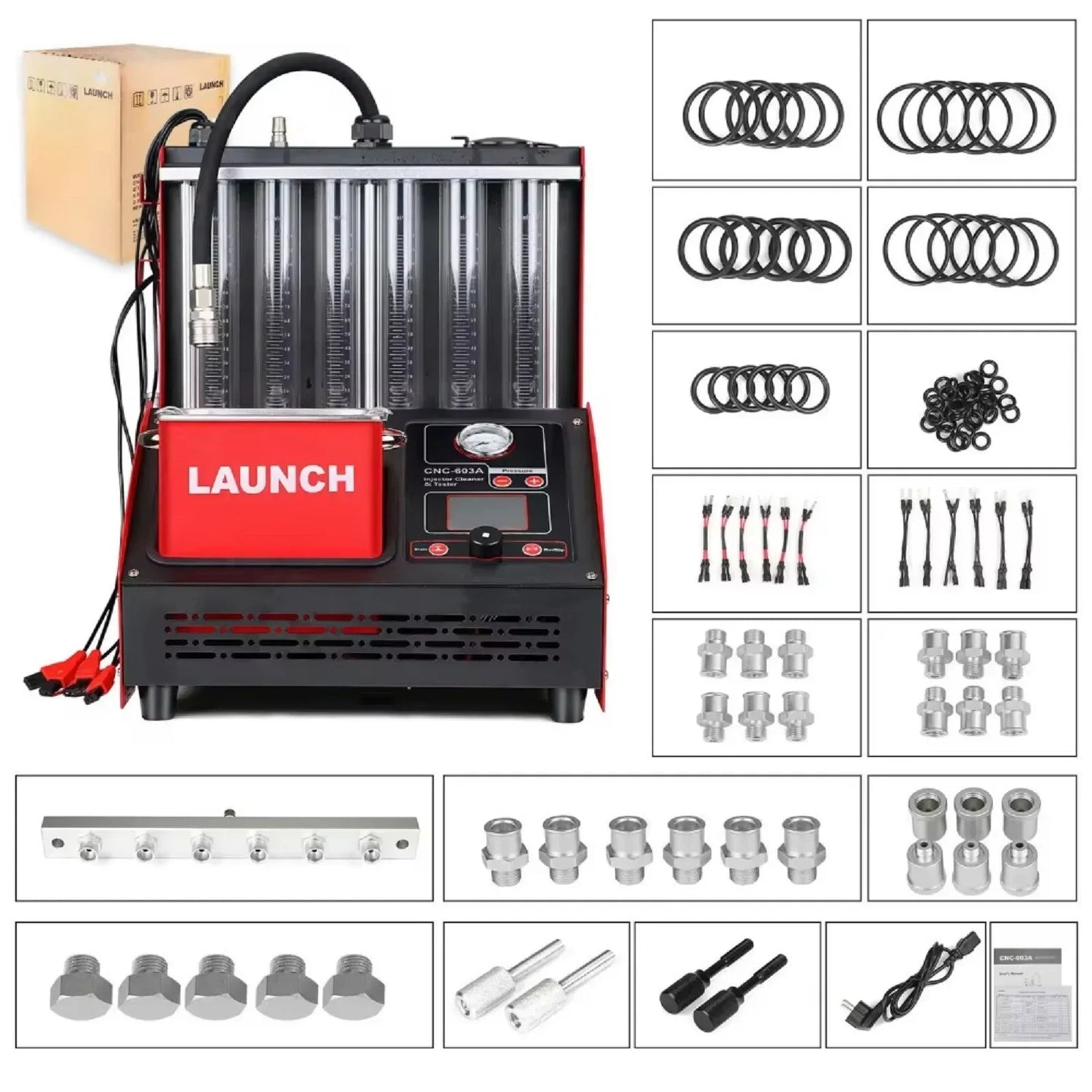 New CNC603A Fuel Injector Cleaner and Tester, CNC-603, Cleaning Machine, Test Bench Equipment, 220V