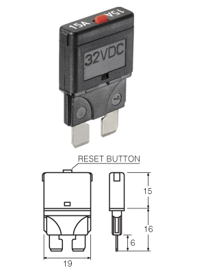 55708 Narva Blade Manual Circuit Breaker - Pack of 5