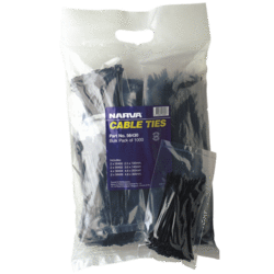 56430 Narva Black Cable Ties U.V. Weather Resistant - Bulk Pack