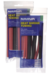 56600 Narva Heatshrink Tubing Assortment 150mm Lengths from 3.2mm - 6.4mm dia.