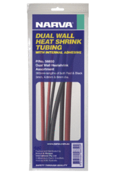 56650 Narva Dual Wall Heatshrink Tubing Assortment 300mm Lengths from 3mm - 6mm