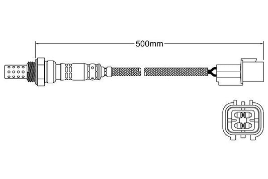 Pre-cat oxygen sensor o2 for Mitsubishi Pajero Nj Nk 3.0 6g72 Front