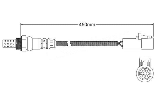Front oxygen o2 sensor for Ford Courier Ph 2004 On 4.0l Pre-cat