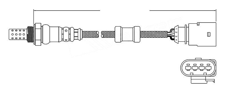 Rear oxygen sensor o2 for Vw Volkswagen Jetta 2005 On Post-cat 2.0 Turbo Diesel