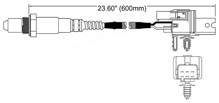 Pair of oxygen sensor o2 for Ford Focus Xr5 2006 On 2.5l Turbo 5 Cyl