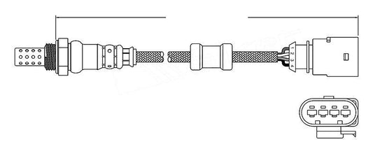 Rear oxygen sensor o2 for Audi A3 2003 On Post-cat 1.8 2.0 3.2