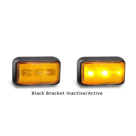 LED Autolamps 58AFM 12-24 Volt Side Direction Indicator Black Bracket Marker Lam