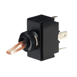 60072BL Narva Illuminated Off / On Plastic Toggle Switch - Natural / Red
