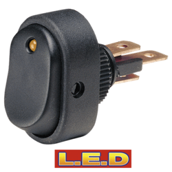 62057BL Narva Off / On Standard Rocker Switch with Amber L.E.D