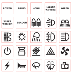 63177BL Narva Transport Sticker Set