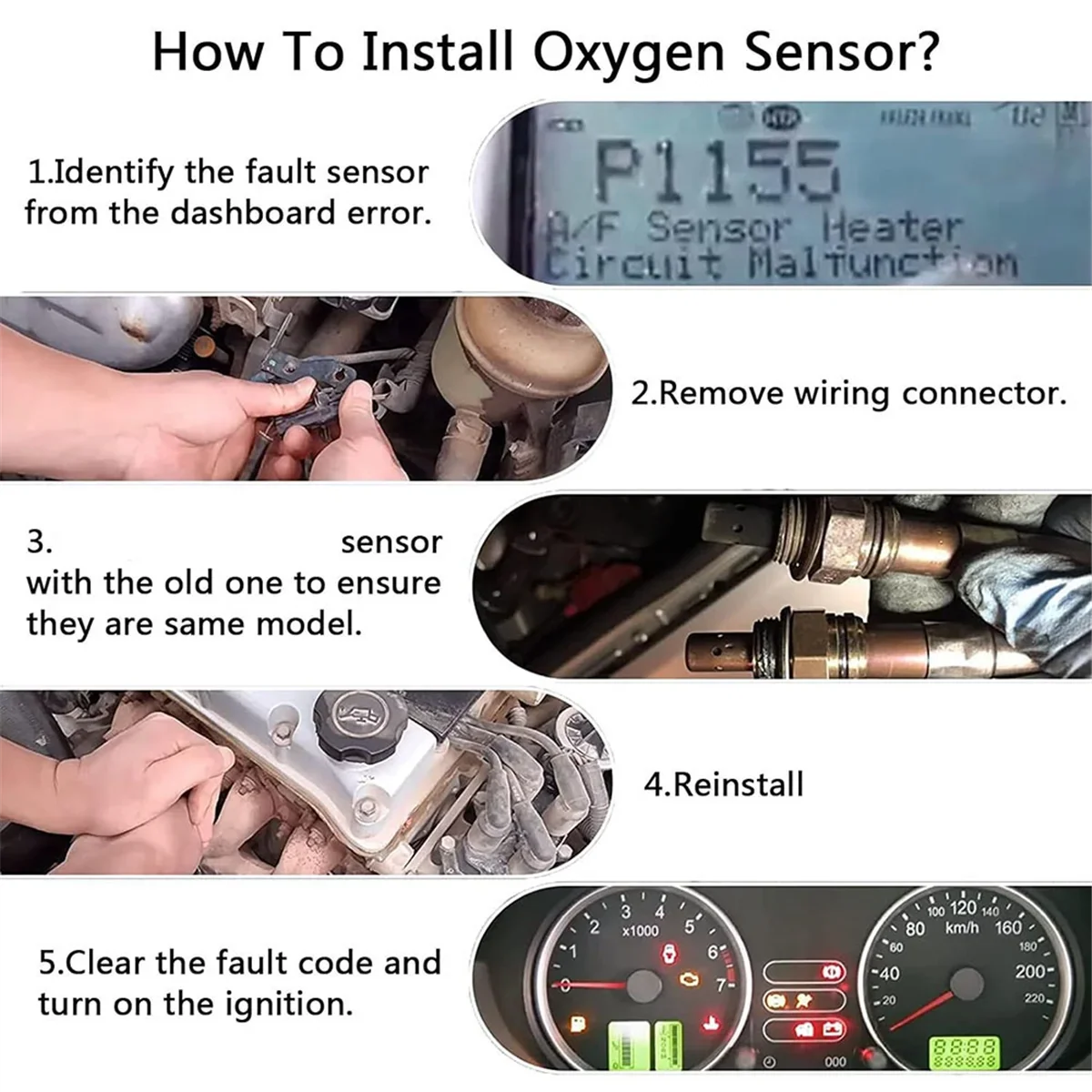 Car Oxygen Sensor Air Fuel Ratio Downstream O2 Sensor Replacement 96419957 for Chevrolet Aveo 1.2L 2007