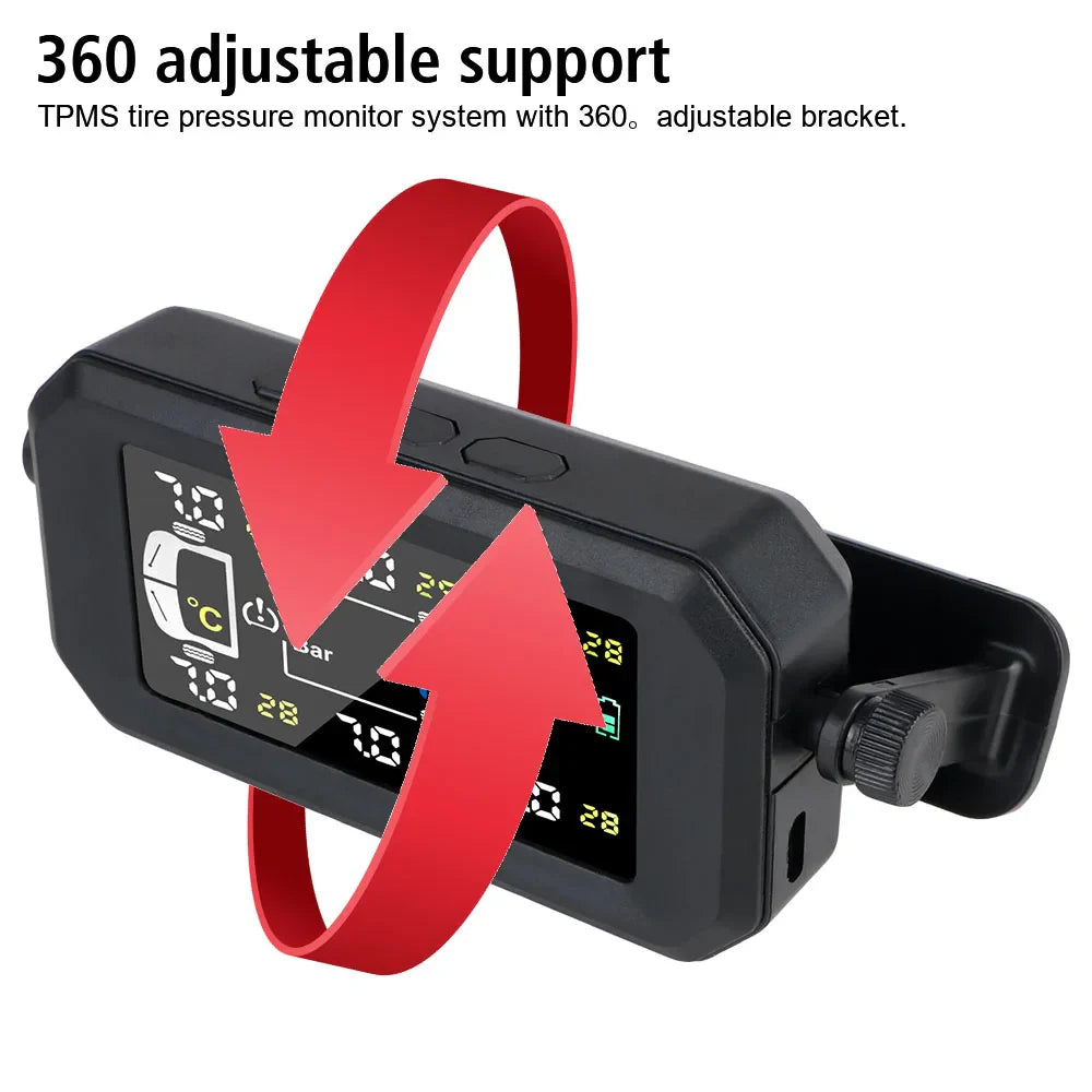 Tire Pressure Monitoring System H13 Truck Car Tyre Pressure Monitor 6 External Sensors Temperature Warning Fuel Save Intelligent