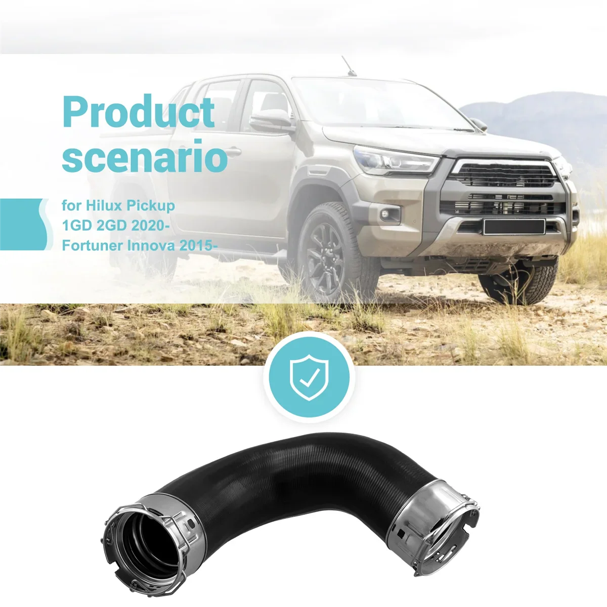 Turbocharger Intercooler Air Hose 173020E021 17302-0E021 for Toyota Hilux Pickup 1GD 2GD 2020- Fortuner Innova 2015-