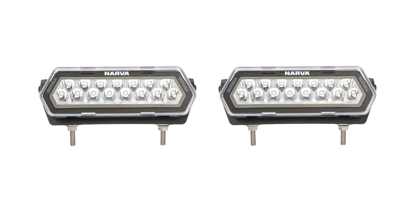 Narva 8 Inch Ultima Light Bars Long & Wide Hybrid Beam (PAIR) 71710BK