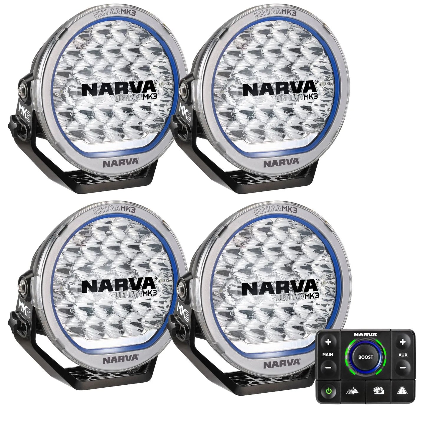 NARVA ULTIMA MK3 215 LED TRANSPORT DRIVING LIGHTS KIT - HYBRID Part No. 71748