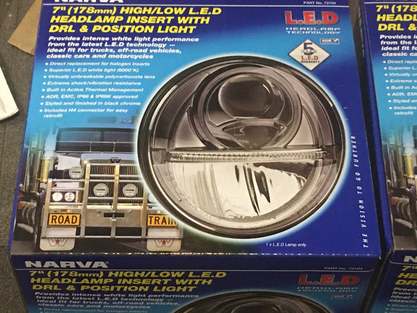 2 x Narva 7" LED Headlight Insert - 72104 - 9-33 Volt - L.E.D.
