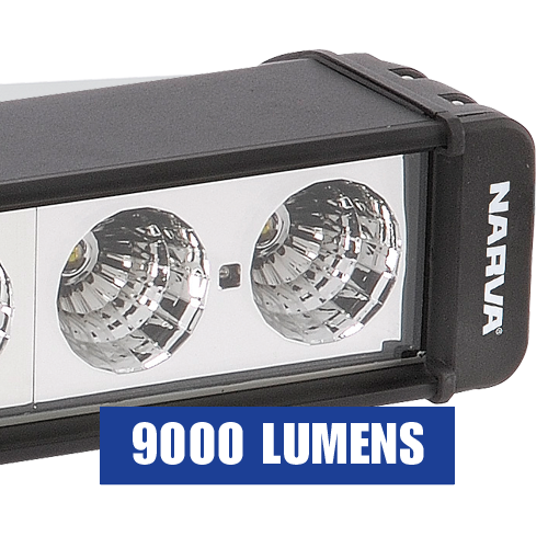 72760 Narva 9-32 Volt High Powered L.E.D Work Lamp Flood Beam Bar - 9000 Lumens