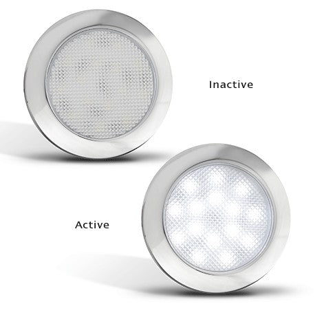 LED Autolamps 7515CB 12 Volt Chrome Bezel Interior Lamp