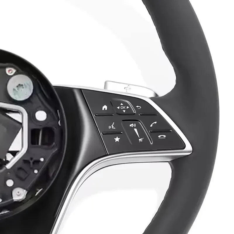 Car Steering Wheel Black Leather For Mercedes Benz W221 W222 W223 W204 W205 W167 W177 S65 GLA GLK GLC GLS GLS SKL MLS Auto Parts