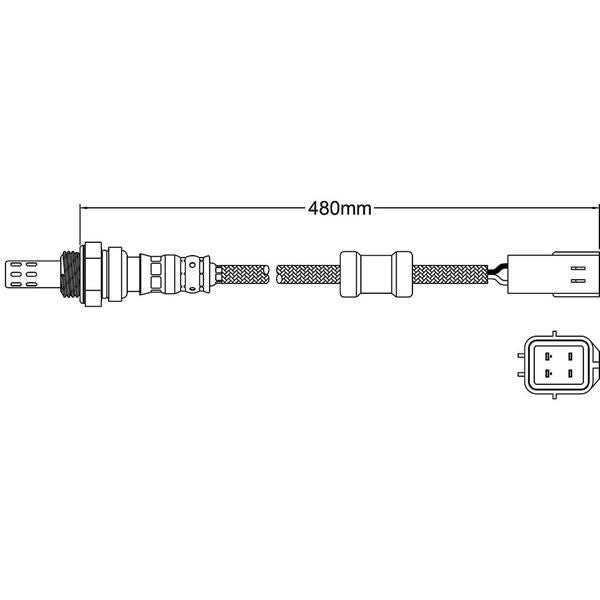 Oxygen O2 Lambda Sensor for EGO-029 EGO029 Post Cat