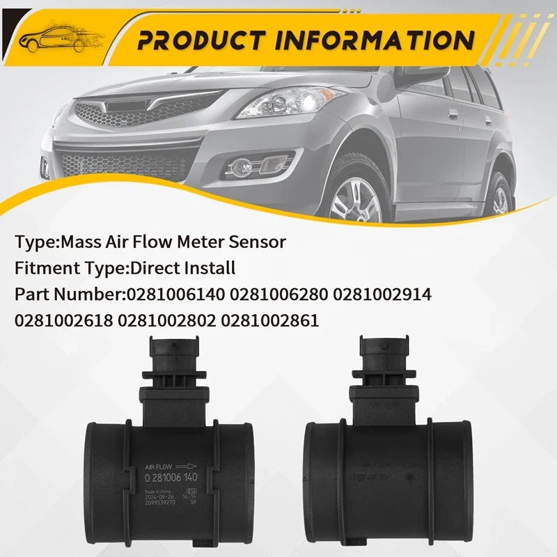 0281006140 Car Mass Air Flow Meter Sensor For Great Wall Haval JMC Isuzu 0281006280 0281002914
